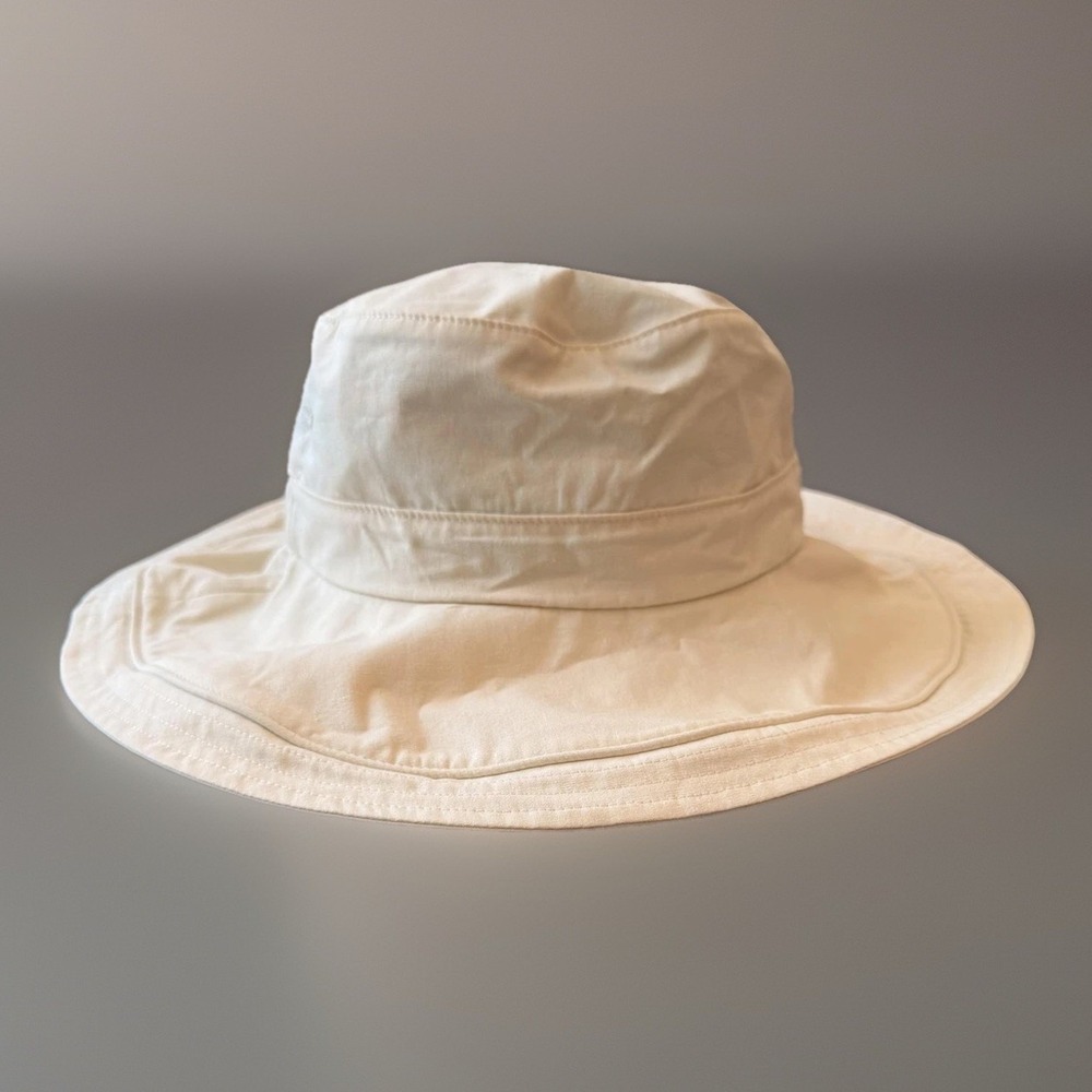 Hatiis Hat Boonie Mens Large Beige 100% Cotton Wide Brim Adjustable Chin Cord